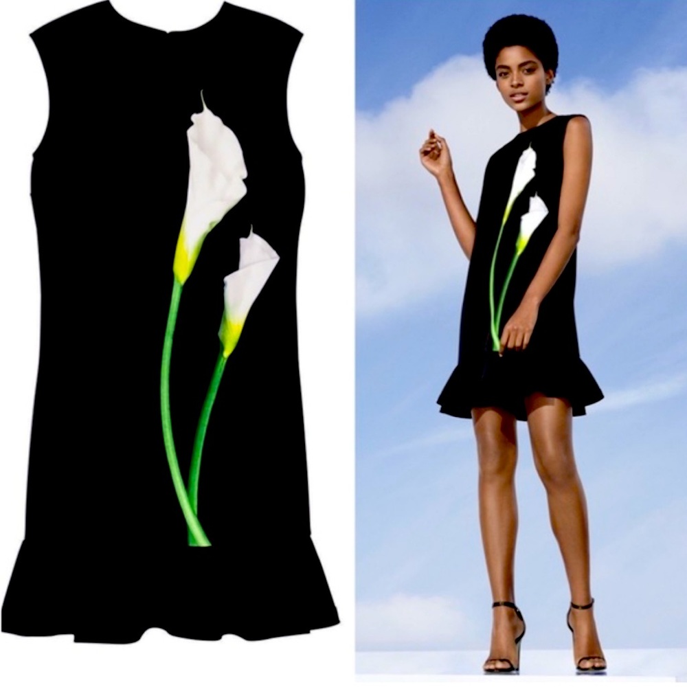 New without tag Victoria Beckham for Target black CallaLilly Ruffle Dress Size S